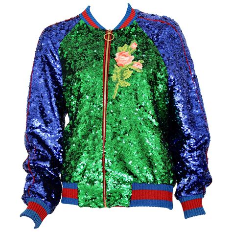 gucci sequin jacket peacock|Gucci sequin.